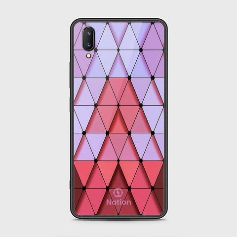 Vivo V11 Cover - ONation Pyramid Series - HQ Ultra Shine Premium Infinity Glass Soft Silicon Borders Case