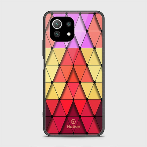 Xiaomi 11 Lite 5G NE Cover - Onation Pyramid Series - HQ Ultra Shine Premium Infinity Glass Soft Silicon Borders Case