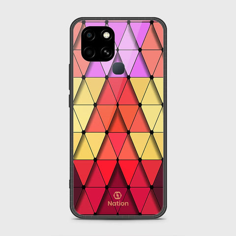 Infinix Smart 6 HD Cover- Onation Pyramid Series - HQ Ultra Shine Premium Infinity Glass Soft Silicon Borders Case