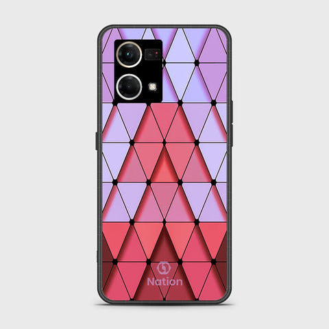 Oppo Reno 7 4G Cover - ONation Pyramid Series - HQ Ultra Shine Premium Infinity Glass Soft Silicon Borders Case