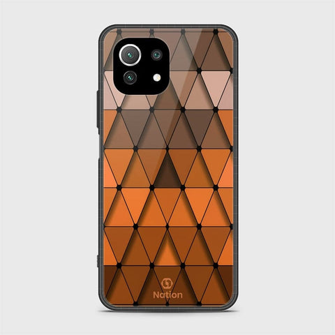 Xiaomi 11 Lite 5G NE Cover - Onation Pyramid Series - HQ Ultra Shine Premium Infinity Glass Soft Silicon Borders Case