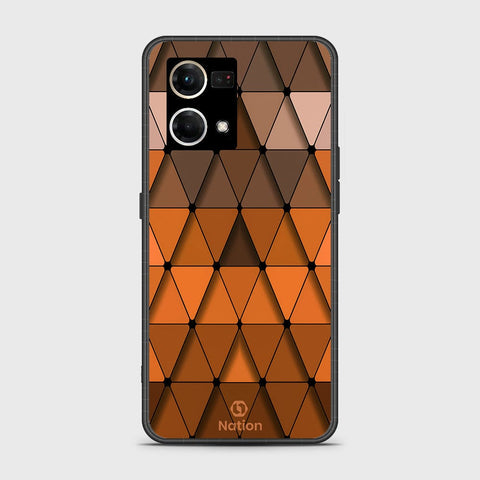 Oppo Reno 7 4G Cover - ONation Pyramid Series - HQ Ultra Shine Premium Infinity Glass Soft Silicon Borders Case