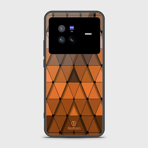 Vivo X80 Cover- Onation Pyramid Series - D42 - HQ Ultra Shine Premium Infinity Glass Soft Silicon Borders Case ( fast delivery )