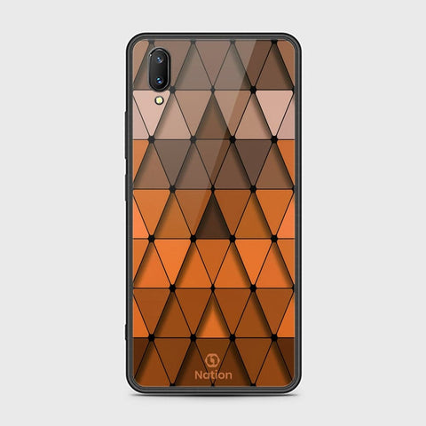 Vivo V11 Cover - ONation Pyramid Series - HQ Ultra Shine Premium Infinity Glass Soft Silicon Borders Case