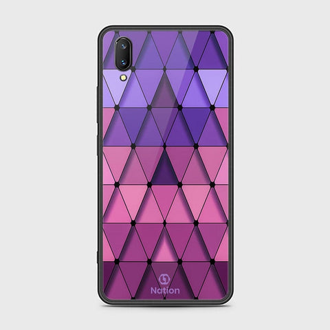 Vivo V11 Cover - ONation Pyramid Series - HQ Ultra Shine Premium Infinity Glass Soft Silicon Borders Case