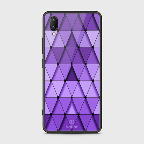 Vivo V11 Cover - ONation Pyramid Series - HQ Ultra Shine Premium Infinity Glass Soft Silicon Borders Case