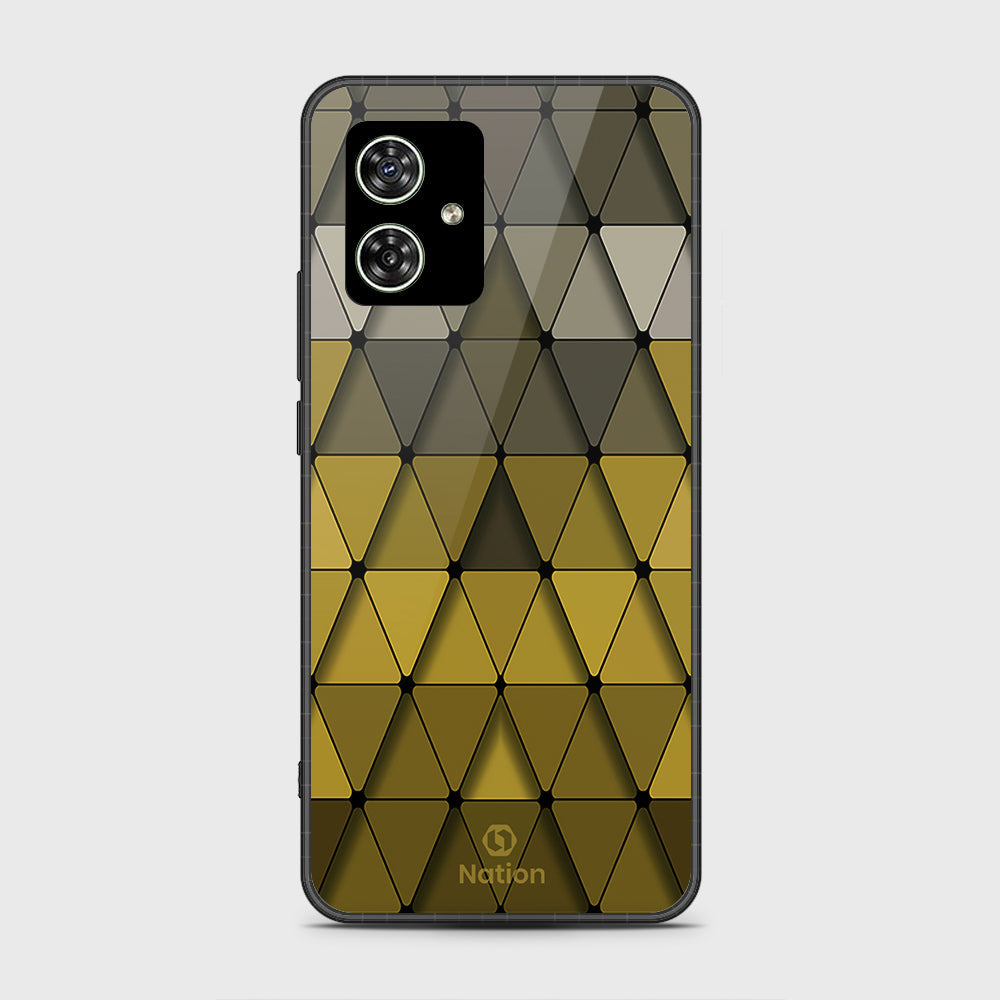 Motorola Moto G54 Cover- Onation Pyramid Series - HQ Ultra Shine Premium Infinity Glass Soft Silicon Borders Case