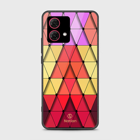 Motorola Moto G84 Cover - Onation Pyramid Series - HQ Ultra Shine Premium Infinity Glass Soft Silicon Borders Case