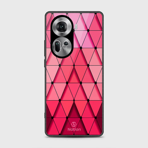 Oppo Reno 11 5G Cover- Onation Pyramid Series - HQ Ultra Shine Premium Infinity Glass Soft Silicon Borders Case