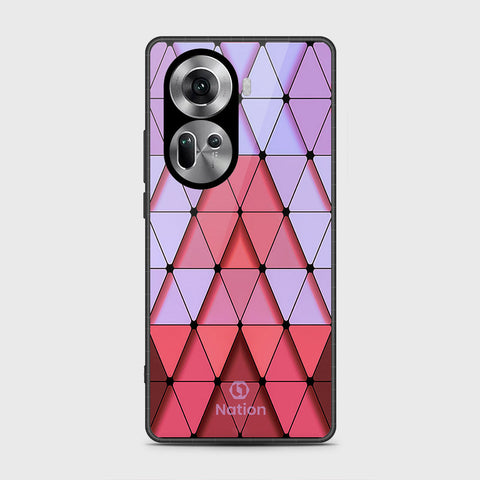 Oppo Reno 11 5G Cover- Onation Pyramid Series - HQ Ultra Shine Premium Infinity Glass Soft Silicon Borders Case