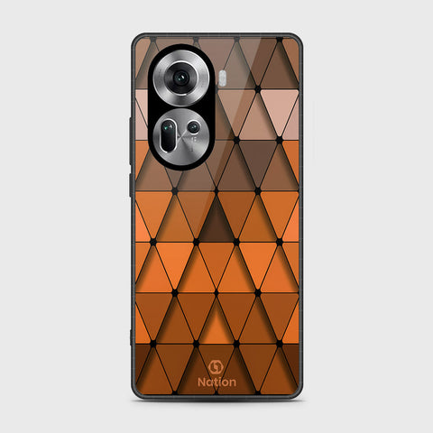 Oppo Reno 11 5G Cover- Onation Pyramid Series - HQ Ultra Shine Premium Infinity Glass Soft Silicon Borders Case