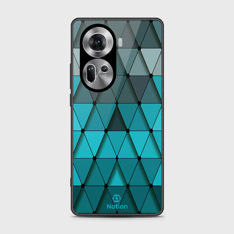 Oppo Reno 11 5G Cover- Onation Pyramid Series - HQ Ultra Shine Premium Infinity Glass Soft Silicon Borders Case