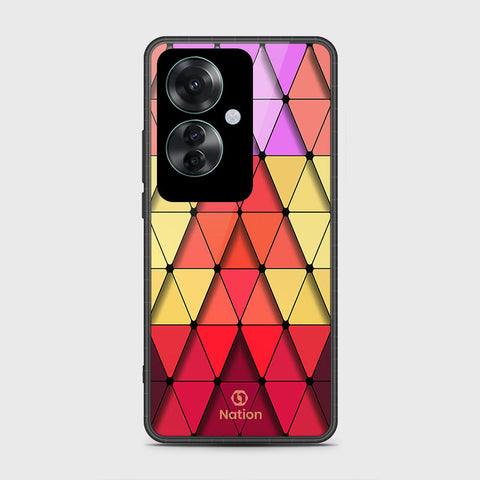 Oppo Reno 11F 5G Cover- Onation Pyramid Series - HQ Ultra Shine Premium Infinity Glass Soft Silicon Borders Case