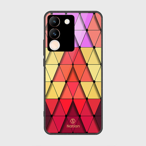 Vivo Y200 Cover- Onation Pyramid Series - HQ Ultra Shine Premium Infinity Glass Soft Silicon Borders Case