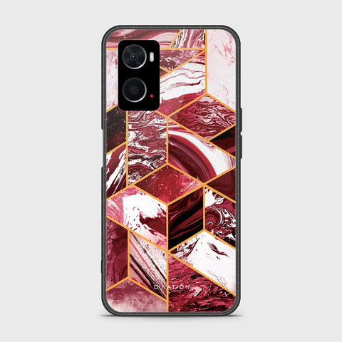 Oppo A96 4G Cover - O'Nation Shades of Marble Series - HQ Ultra Shine Premium Infinity Glass Soft Silicon Borders Case