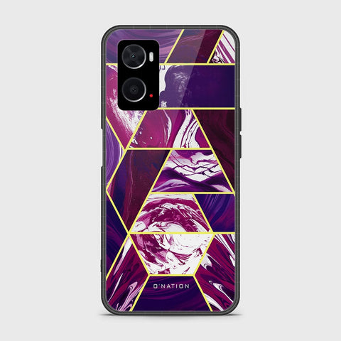 Oppo A96 4G Cover - O'Nation Shades of Marble Series - HQ Ultra Shine Premium Infinity Glass Soft Silicon Borders Case