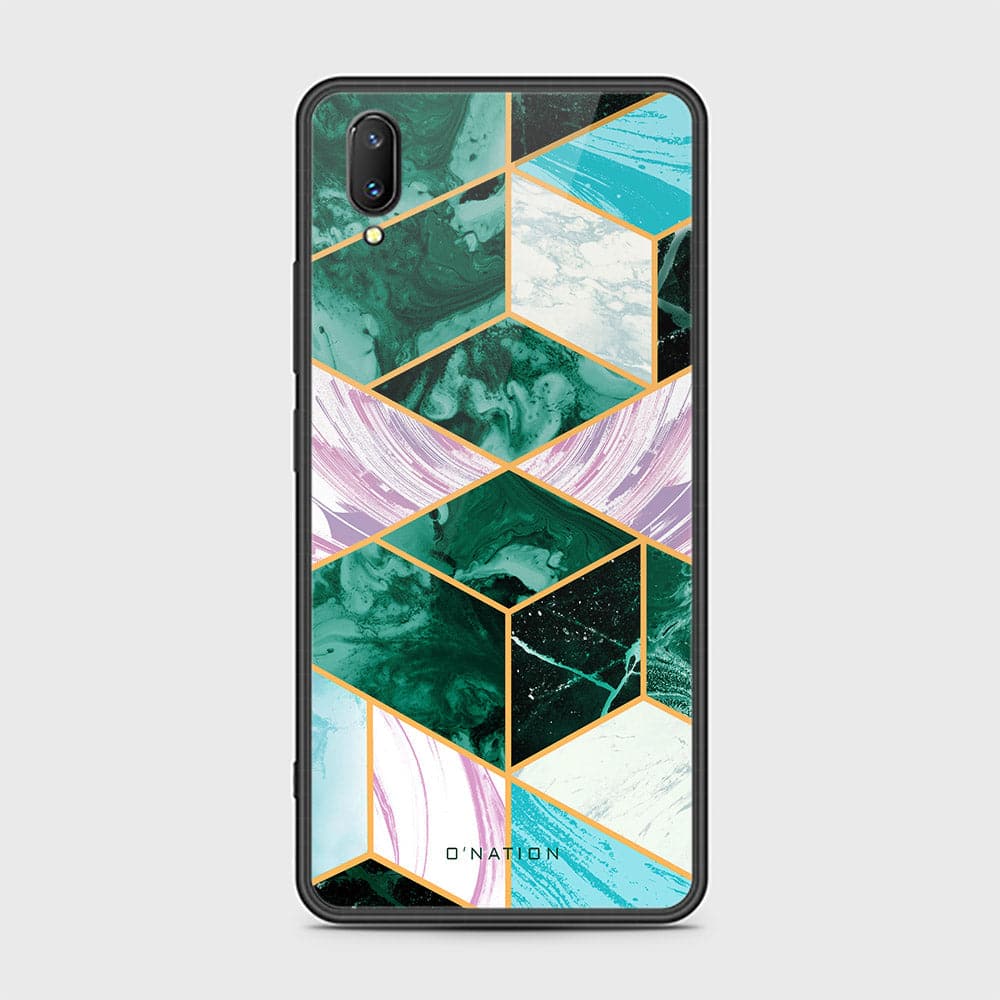 Vivo V11 Cover - O'Nation Shades of Marble Series - HQ Ultra Shine Premium Infinity Glass Soft Silicon Borders Case