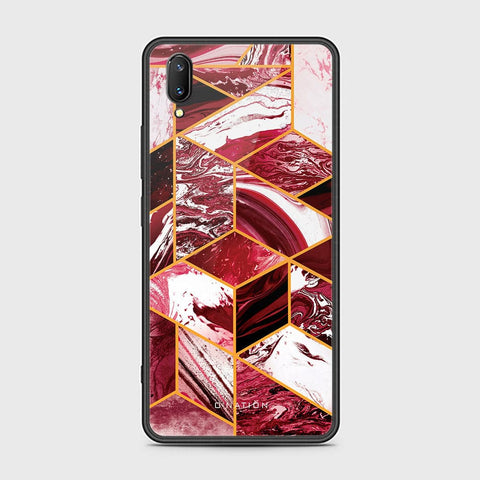 Vivo V11 Cover - O'Nation Shades of Marble Series - HQ Ultra Shine Premium Infinity Glass Soft Silicon Borders Case