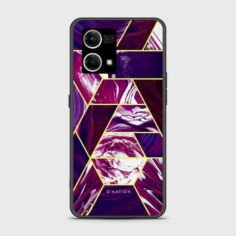 Oppo Reno 7 4G Cover - O'Nation Shades of Marble Series - HQ Ultra Shine Premium Infinity Glass Soft Silicon Borders Case