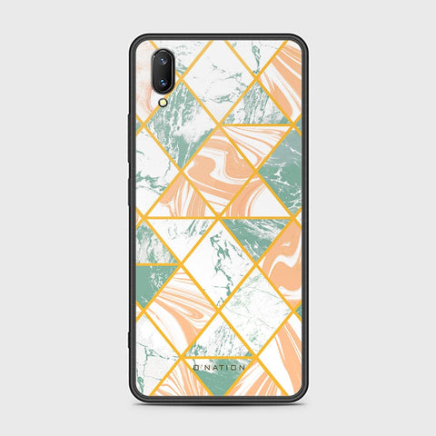 Vivo V11 Cover - O'Nation Shades of Marble Series - HQ Ultra Shine Premium Infinity Glass Soft Silicon Borders Case