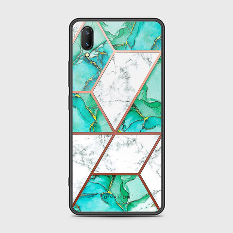 Vivo V11 Cover - O'Nation Shades of Marble Series - HQ Ultra Shine Premium Infinity Glass Soft Silicon Borders Case