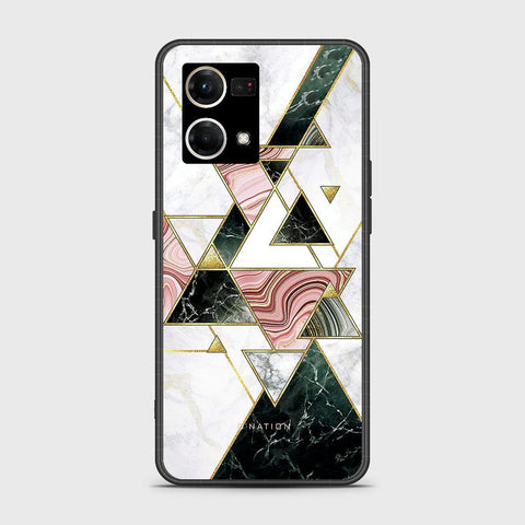 Oppo Reno 7 4G Cover - O'Nation Shades of Marble Series - HQ Ultra Shine Premium Infinity Glass Soft Silicon Borders Case