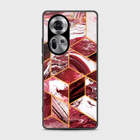 Oppo Reno 11 5G Cover- O'Nation Shades of Marble Series - HQ Ultra Shine Premium Infinity Glass Soft Silicon Borders Case