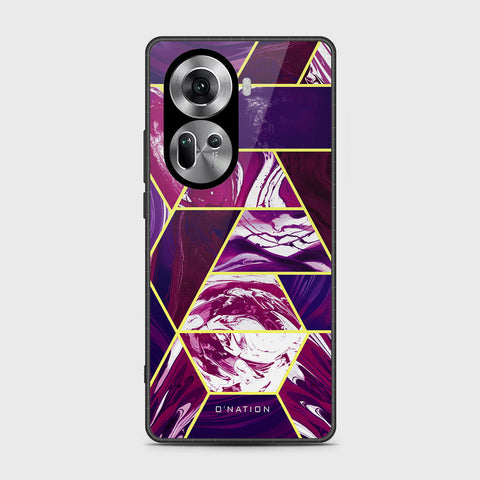 Oppo Reno 11 5G Cover- O'Nation Shades of Marble Series - HQ Ultra Shine Premium Infinity Glass Soft Silicon Borders Case