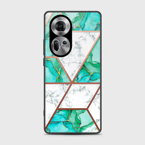 Oppo Reno 11 5G Cover- O'Nation Shades of Marble Series - HQ Ultra Shine Premium Infinity Glass Soft Silicon Borders Case