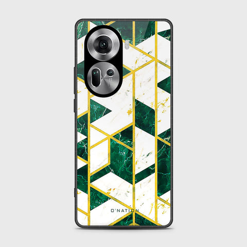 Oppo Reno 11 5G Cover- O'Nation Shades of Marble Series - HQ Ultra Shine Premium Infinity Glass Soft Silicon Borders Case