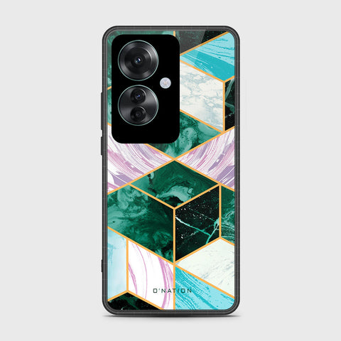 Oppo Reno 11F 5G Cover- O'Nation Shades of Marble Series - HQ Ultra Shine Premium Infinity Glass Soft Silicon Borders Case (Fast Delivery)