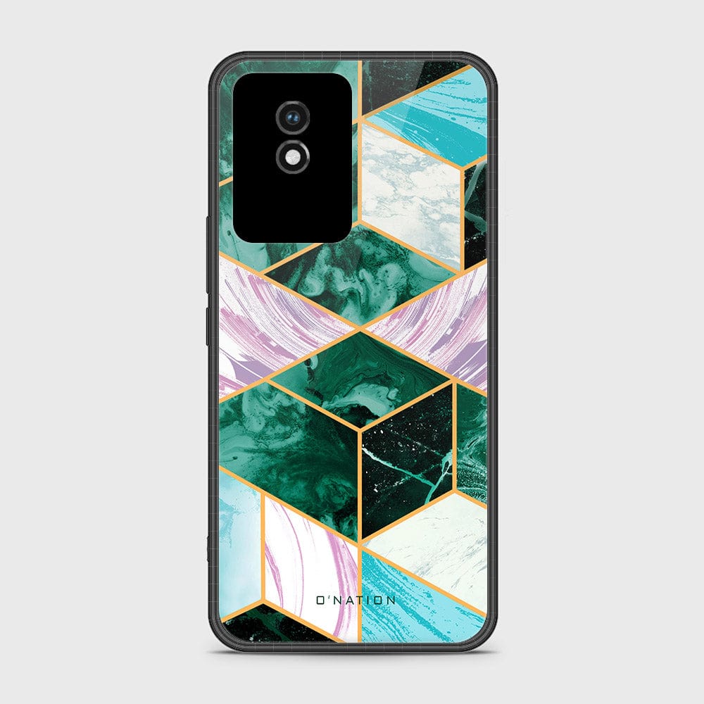 Vivo Y02A Cover - O'Nation Shades of Marble Series - HQ Ultra Shine Premium Infinity Glass Soft Silicon Borders Case (Fast Delivery)