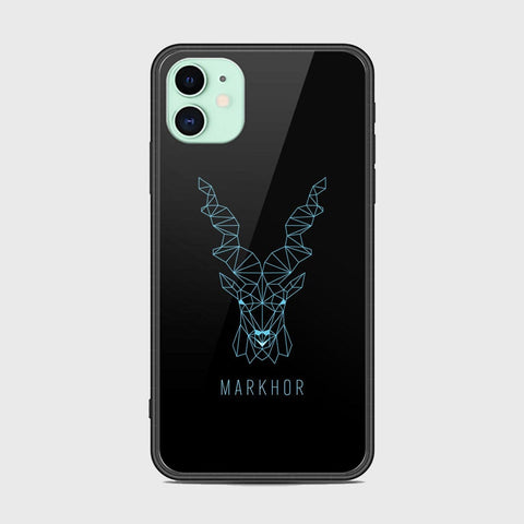 iPhone 11 Cover - Markhor Series - D26 - HQ Ultra Shine Premium Infinity Glass Soft Silicon Borders Case ( Fast Delivery )