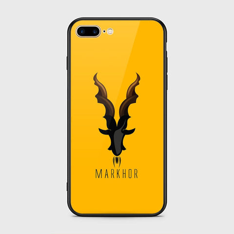 iPhone 8 Plus / 7 Plus Cover - Markhor Series - D13 - HQ Ultra Shine Premium Infinity Glass Soft Silicon Borders Case ( Fast Delivery )