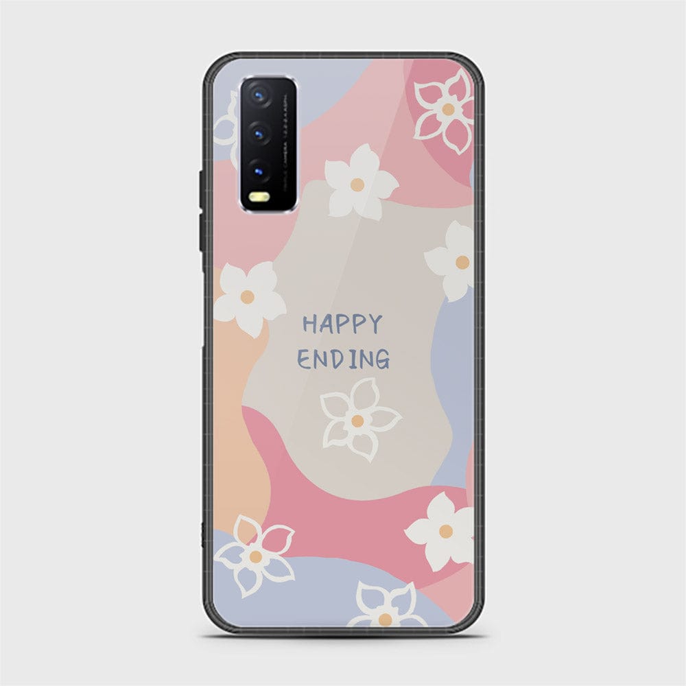 Vivo Y11s Cover - Happy Series - HQ Ultra Shine Premium Infinity Glass Soft Silicon Borders Case (Fast Delivery)