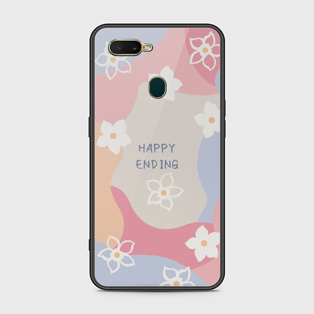 Oppo A12s Cover - Happy Series - HQ Ultra Shine Premium Infinity Glass Soft Silicon Borders Case (Fast Delivery)