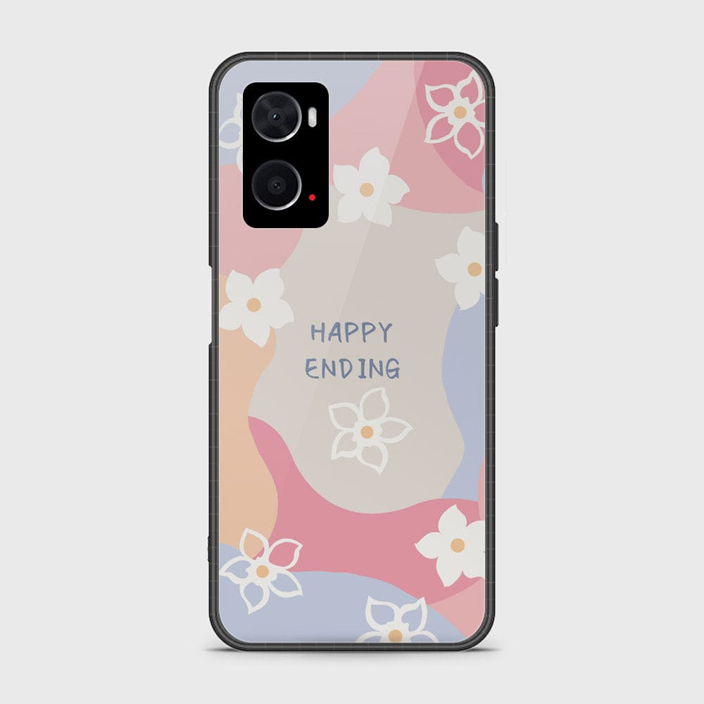 Oppo A96 4G Cover - Design 468 - Happy Series - HQ Ultra Shine Premium Infinity Glass Soft Silicon Borders Case (Fast Delivery)