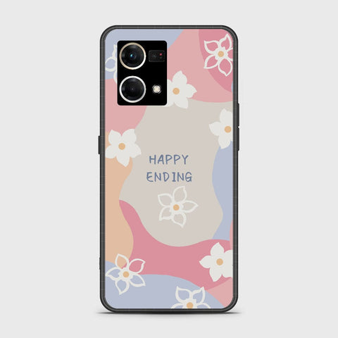 Oppo Reno 7 4G Cover - Happy Series - HQ Ultra Shine Premium Infinity Glass Soft Silicon Borders Case