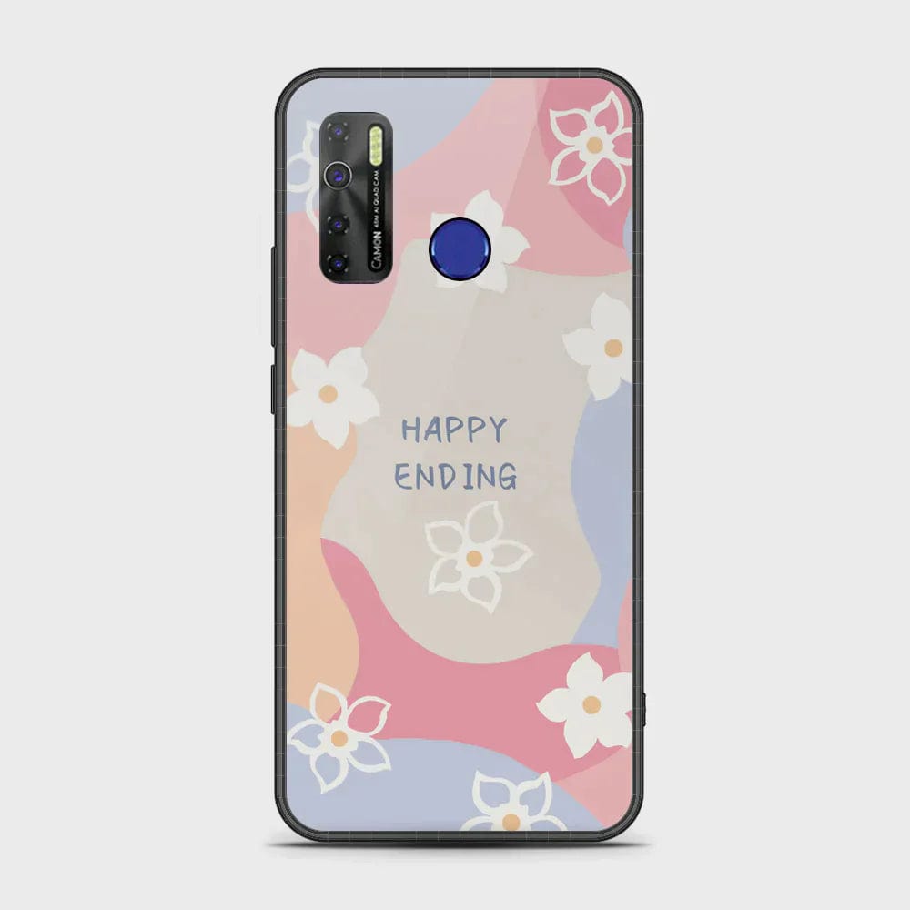 Infinix Hot 9 Pro Cover - Happy Series - HQ Ultra Shine Premium Infinity Glass Soft Silicon Borders Case