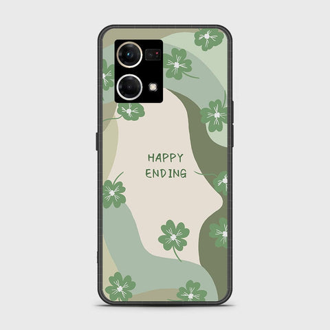 Oppo Reno 7 4G Cover - Happy Series - HQ Ultra Shine Premium Infinity Glass Soft Silicon Borders Case