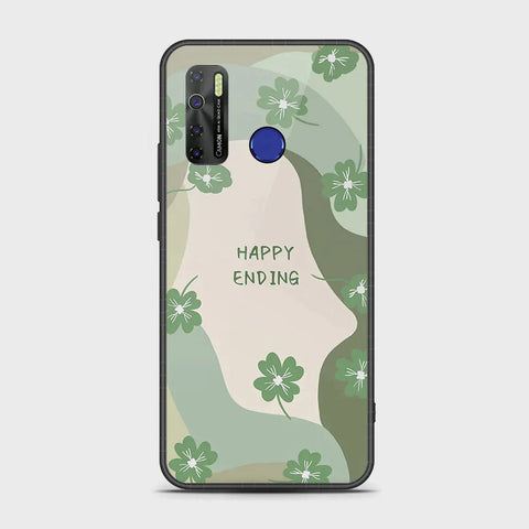 Infinix Hot 9 Pro Cover - Happy Series - HQ Ultra Shine Premium Infinity Glass Soft Silicon Borders Case