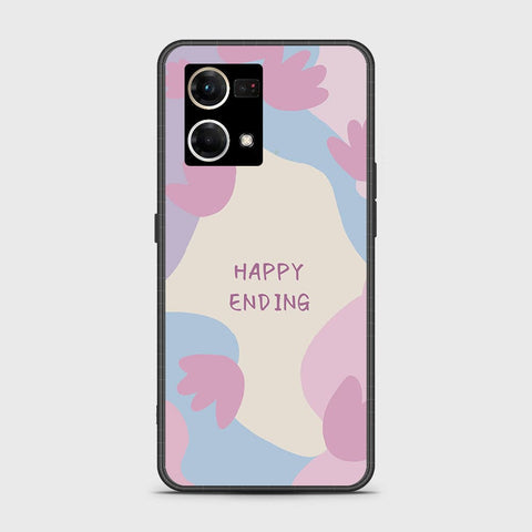 Oppo Reno 7 4G Cover - Happy Series - HQ Ultra Shine Premium Infinity Glass Soft Silicon Borders Case