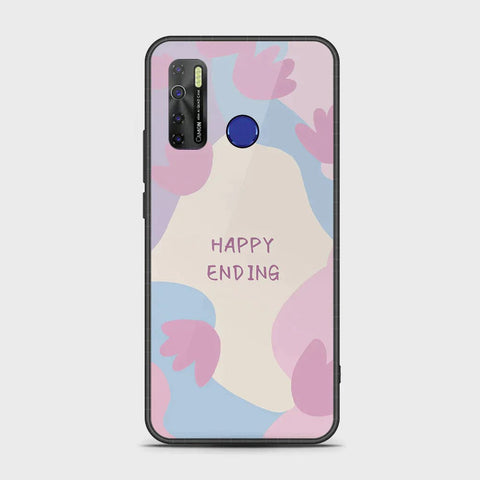 Infinix Hot 9 Pro Cover - Happy Series - HQ Ultra Shine Premium Infinity Glass Soft Silicon Borders Case