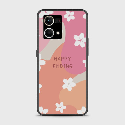 Oppo Reno 7 4G Cover - Happy Series - HQ Ultra Shine Premium Infinity Glass Soft Silicon Borders Case