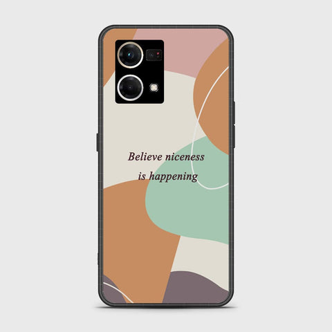 Oppo Reno 7 4G Cover - Happy Series - HQ Ultra Shine Premium Infinity Glass Soft Silicon Borders Case