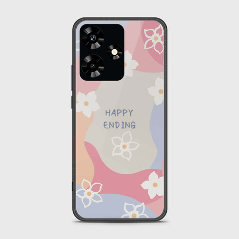 Infinix Hot 30 Cover- Happy Series - HQ Ultra Shine Premium Infinity Glass Soft Silicon Borders Case (Fast Delivery) (SU)