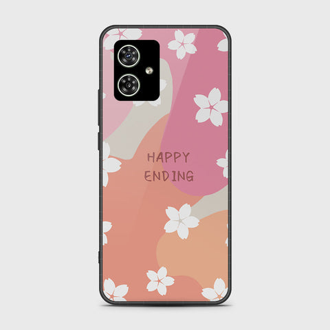 Motorola Moto G54 Cover- Happy Series - HQ Ultra Shine Premium Infinity Glass Soft Silicon Borders Case