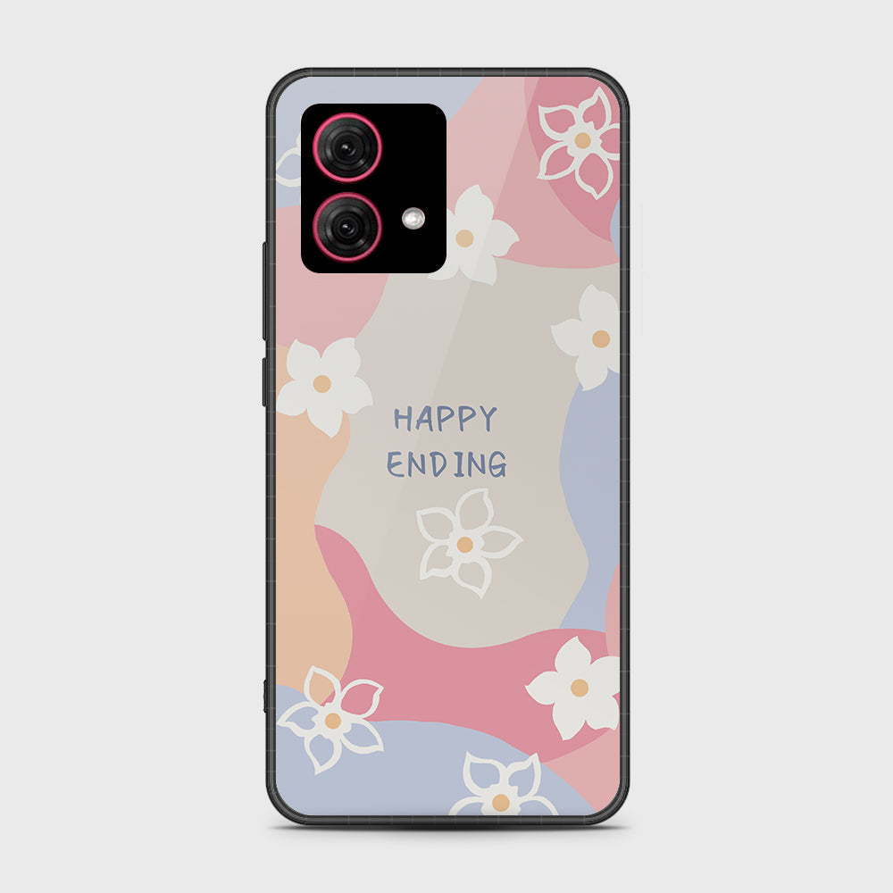 Motorola Moto G84 Cover - Happy Series - HQ Ultra Shine Premium Infinity Glass Soft Silicon Borders Case