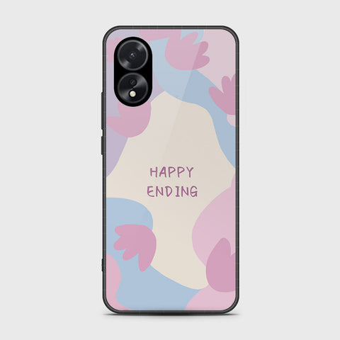 Oppo A38 Cover- Happy Series - HQ Ultra Shine Premium Infinity Glass Soft Silicon Borders Case