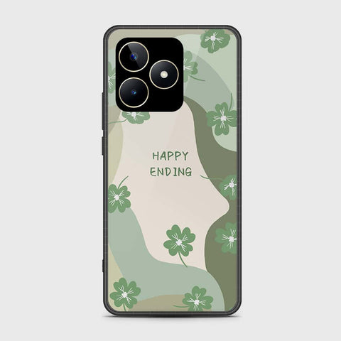 Realme Note 50 Cover- Happy Series - HQ Ultra Shine Premium Infinity Glass Soft Silicon Borders Case